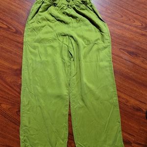 Olive paperbag pants
